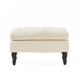 Lofton - Pillow Top Ottoman With Button Tufting - Cream