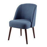 Bexley - Rounded Back Dining Chair With Wraparound Back - Blue