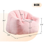 Beanbag Chair, Beanbag Sofa Chair With Armrests Stuffed High Density Foam