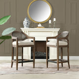 Americana - Mid-Century Modern Cane Back Counter Stool