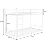 Bunk Bed With Noise Reduction And Safety Guardrail