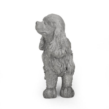 Cocker Spaniel Dog Statue - Gray