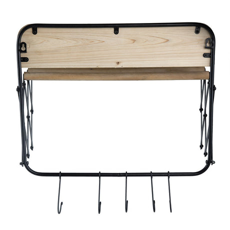 Laundry Rack With Accordion Design - Brown / Black - Black Brown