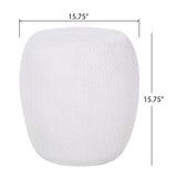 Outdoor Lightweight, Concrete Side Table - Antique White