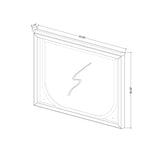 Uriuni - Large Scale Mirror With LED Light - Off White