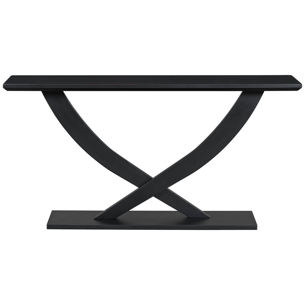 Console Table With Cross Leg Base And Reinforced Support Plate