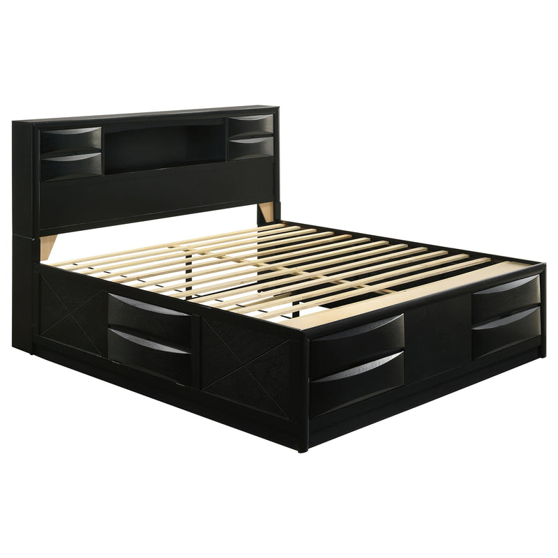 Briana Bookcase Platform Storage Bed