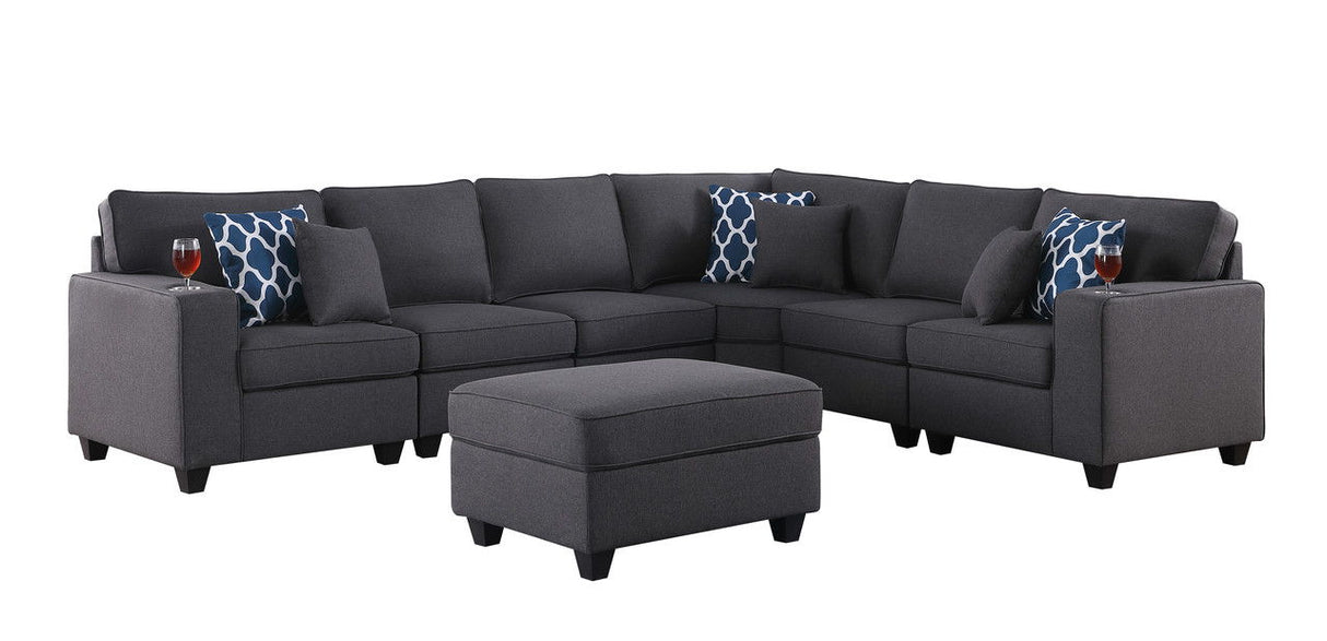Cooper - Sectional Sofa With Ottomans And Cupholder