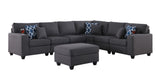 Cooper - Comfort Sectional Sofa With Ottomans And Cupholder