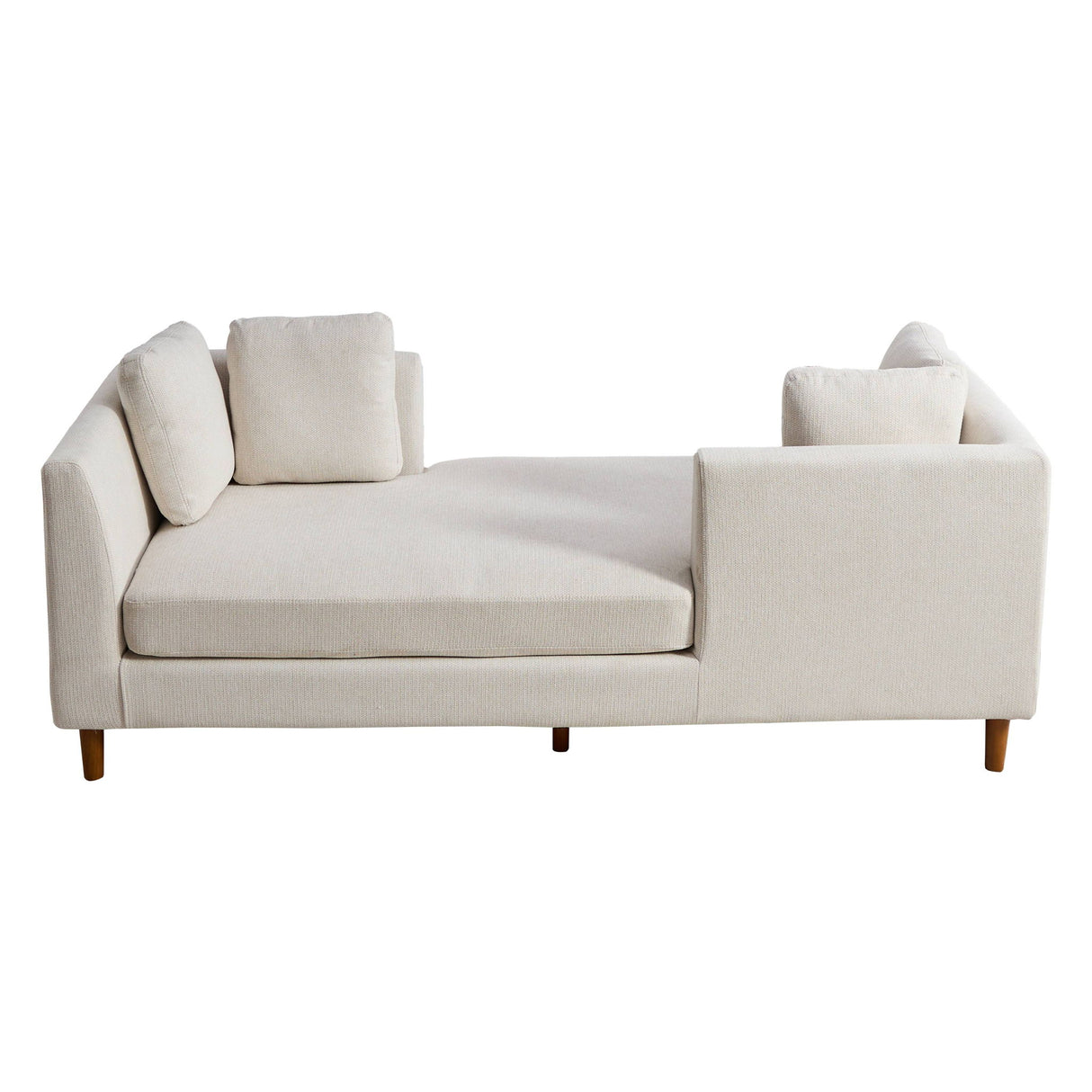 Wide Modern Double Sided Upholstered Chaise Lounge