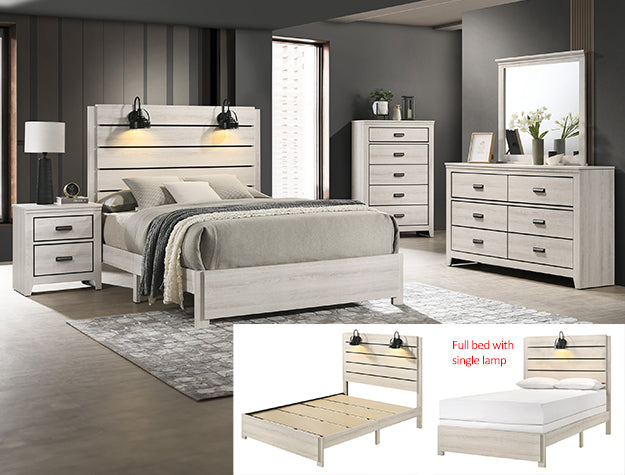 Carter King Platform Bed 1 Box White