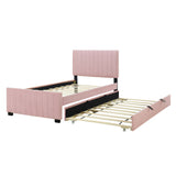 Upholstered Design Platform Bed With Trundle