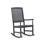 Muse - Outdoor Acacia Rocking Chair With Slat Design - Teak