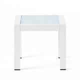 Cape Coral - Contemporary Side Table With Frosted Glass Top