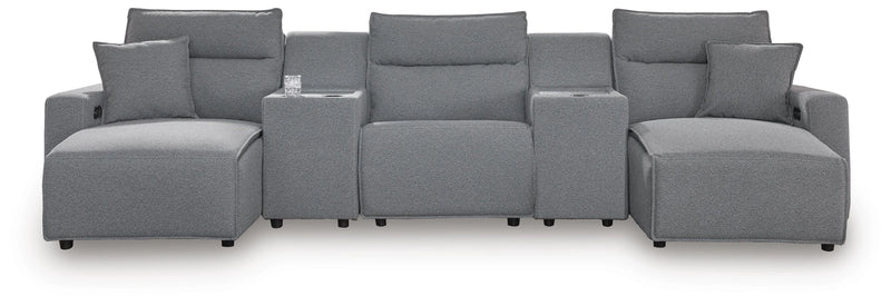 Modmax II Reclining Sectional with Double Chaise and Consoles