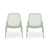 Outdoor Iron Chair With Mesh Design