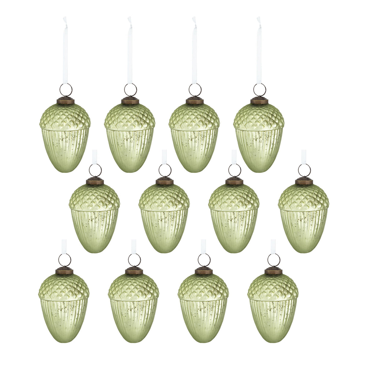 Tear Drop Ornament, Decorative Hanging Christmas Tree Ornaments For Holiday Party Decorations (Set of 12)