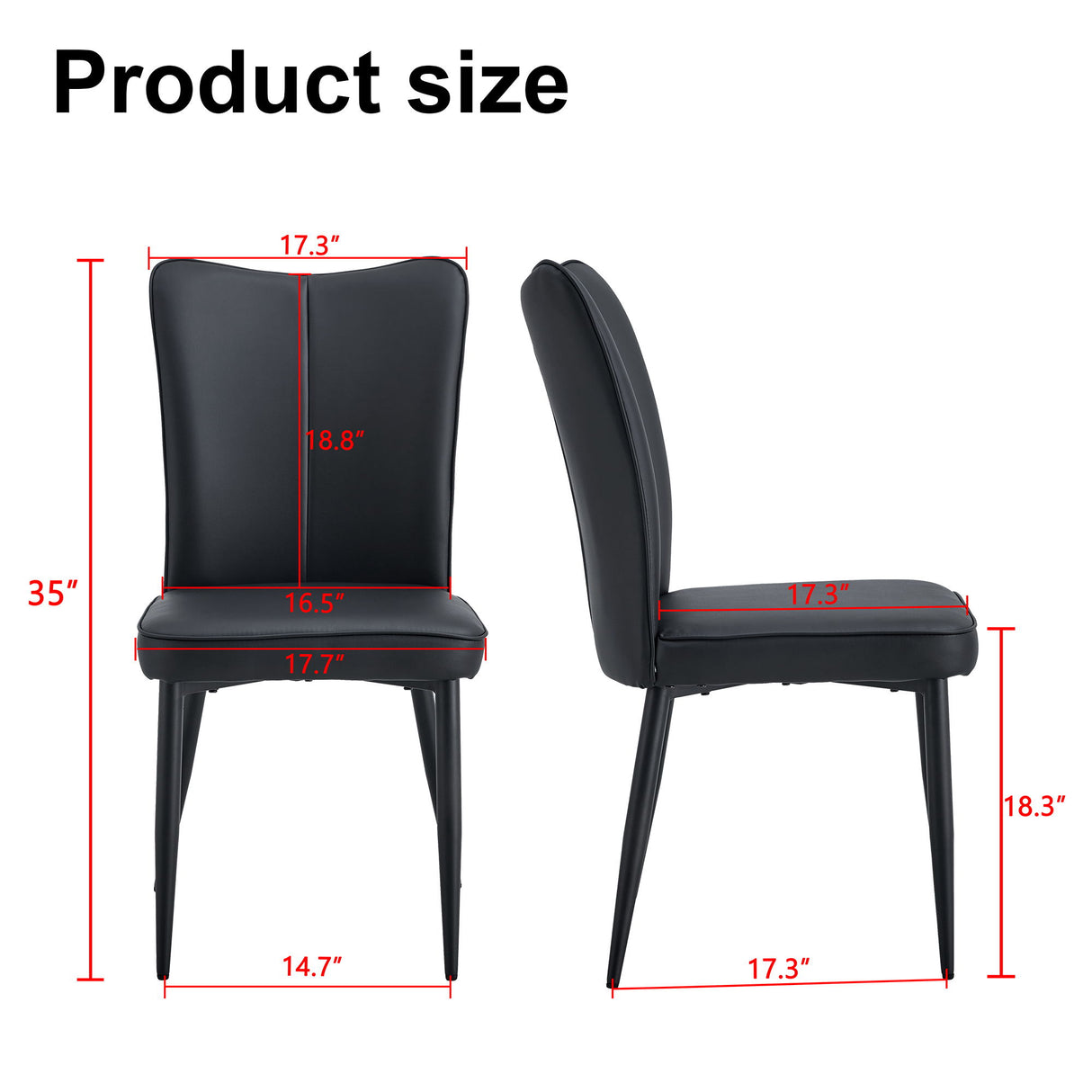 Modern Minimalist Dining Chairs (Set of 2)