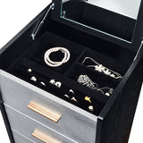 Myles - Jewelry Armoire - Black / Silver / Gold