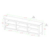 Modern Transitional 3 Shelf Open Storage TV Stand