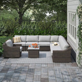 Stylish Sofa Seating Group With Cushions Perfect For Outdoor Gatherings