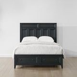 Storage Bed With Panel Headboard And Spacious Footboard Drawers