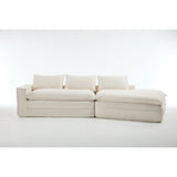Modern Minimalist Modular Sectional Sofa With Deep Seats And Right Facing Chaise