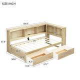 Daybed With 2 Storage Drawers, Storage Cabinets, USB Ports