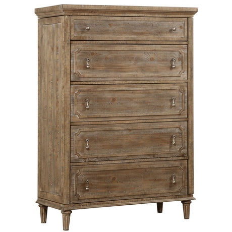 5 Drawer Chest With Construction - Taupe
