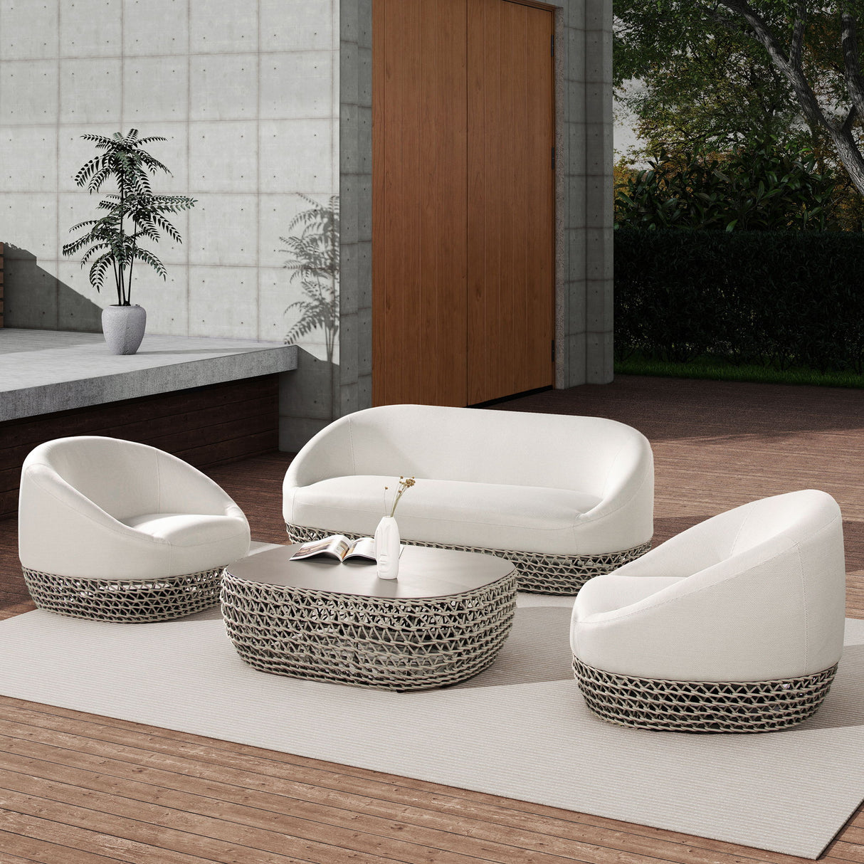 Willow - Upholstered Patio Deep Seating Sofa
