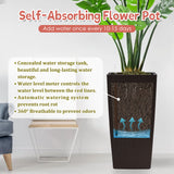 Large Self Watering Flower Pot With Drainage Holes & Inner Tray