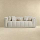 Beatrice - Modern Tufted Sofa - Ivory / White