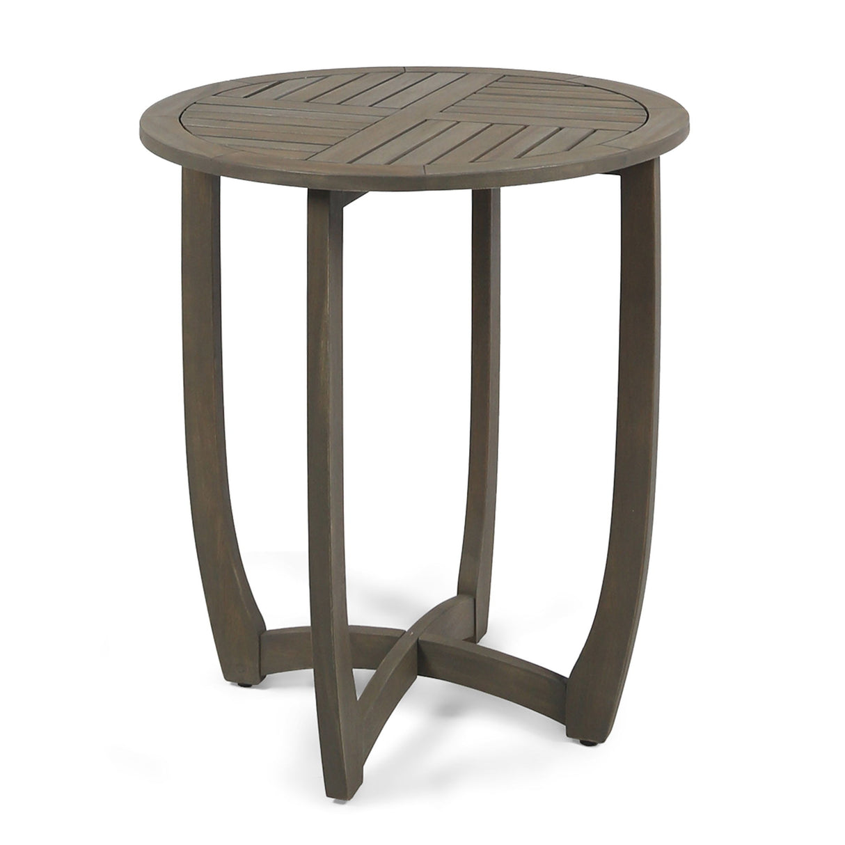 Hermosa - Rustic Circular Bistro Table - Gray