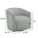 Alexa Barrel Swivel Chair - Gray
