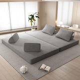 Multifunctional Convertible Sofa Bed With 2 Tumbler Backrests And 2 Pillows, Deep Seat Couch