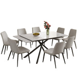 Retractable Sintered Stone Dining Table Set With Chairs