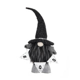 Gnome With 'Boo' Banner, For Halloween Decor - Black White