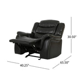 Classic Design Recliner, Upholstery Recliner, Glider Recliner - Black Berry