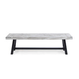 Tranquilizer - Outdoor Acacia Wood Bench With Slat Panel Design