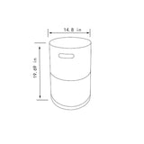 Steel Propane Tank Cover Round Tank Holder Hide Away Side Table - Gray