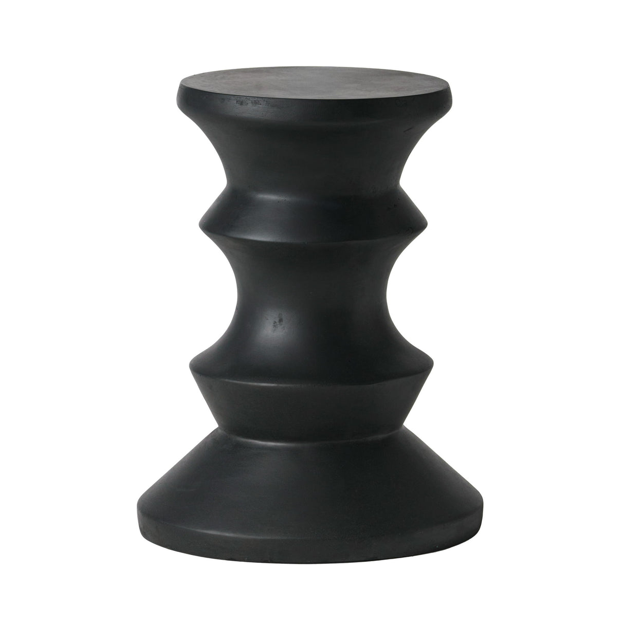 Side Table Modern Concrete Accent Piece - Black