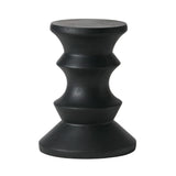 Side Table Modern Concrete Accent Piece - Black