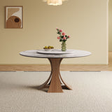 Dining Table With 35" Turntable, Seats 6 - 8 - White