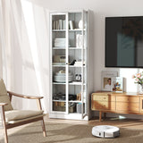 Industrial Metal Kitchen Pantry Cabinet With Adjustable Shelves - White