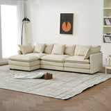 Modular Ottoman Style Deep Seat Sofa With Cushions