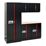 Steel Filing Cabinet With Compartments For Office Use, Storage, File Storage, Archives, And High And Low Cabinets - Black / Red