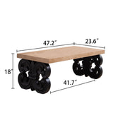 Ornate Scroll Base Coffee Table