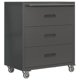 Heavy Duty Metal Storage Cabinet With Wheels 3 Drawer Tool Cabinet For Garage, Office, And Home Organizer Solutions