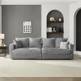 Modern Comfy Upholstered 4 Seat Sofa Cloud Couch,Deep Seat With Soft Pillows