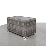 Chesterville - Slatted Side Table With Aluminum Top - Gray